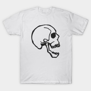 Side View Skull New School Original Art T-Shirt